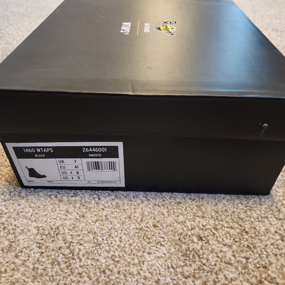 Dr. Martens WTAPS collab RARE steel toe biker Mono Black Leather Buckle Straps 8 - Picture 8 of 11